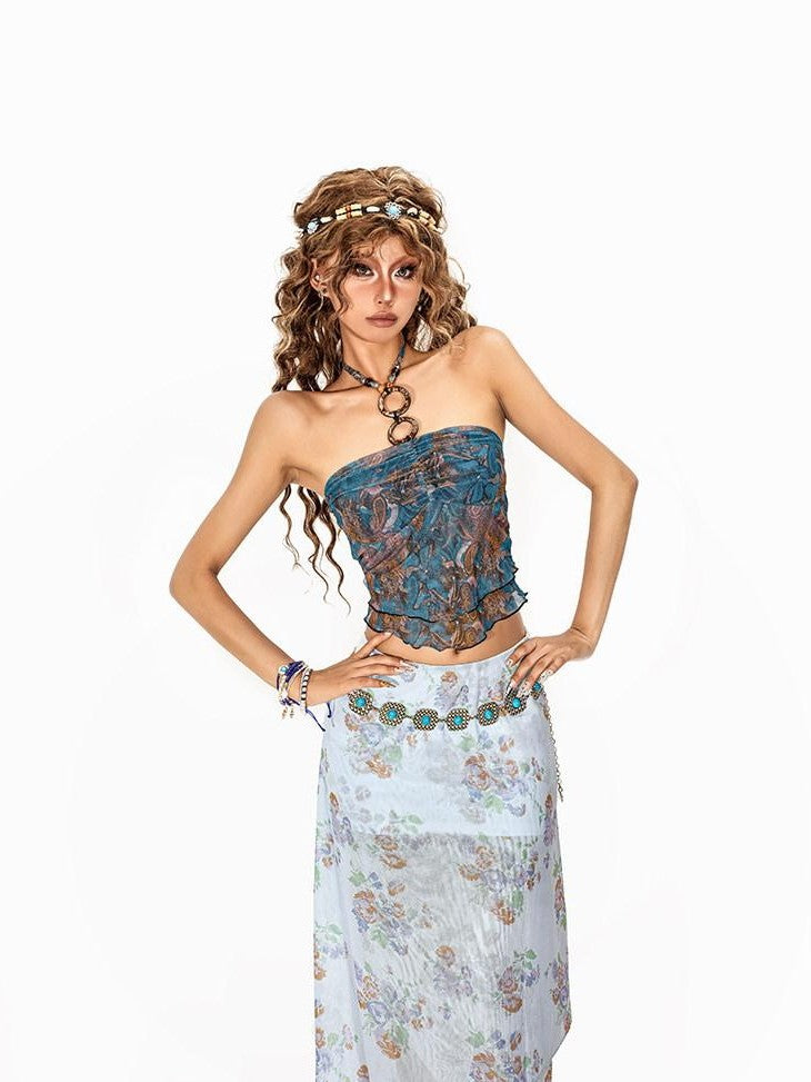 sugartiger Caramel Leopard Bohemian Shell Bead Forehead Pendant Woven Women's Headdresses