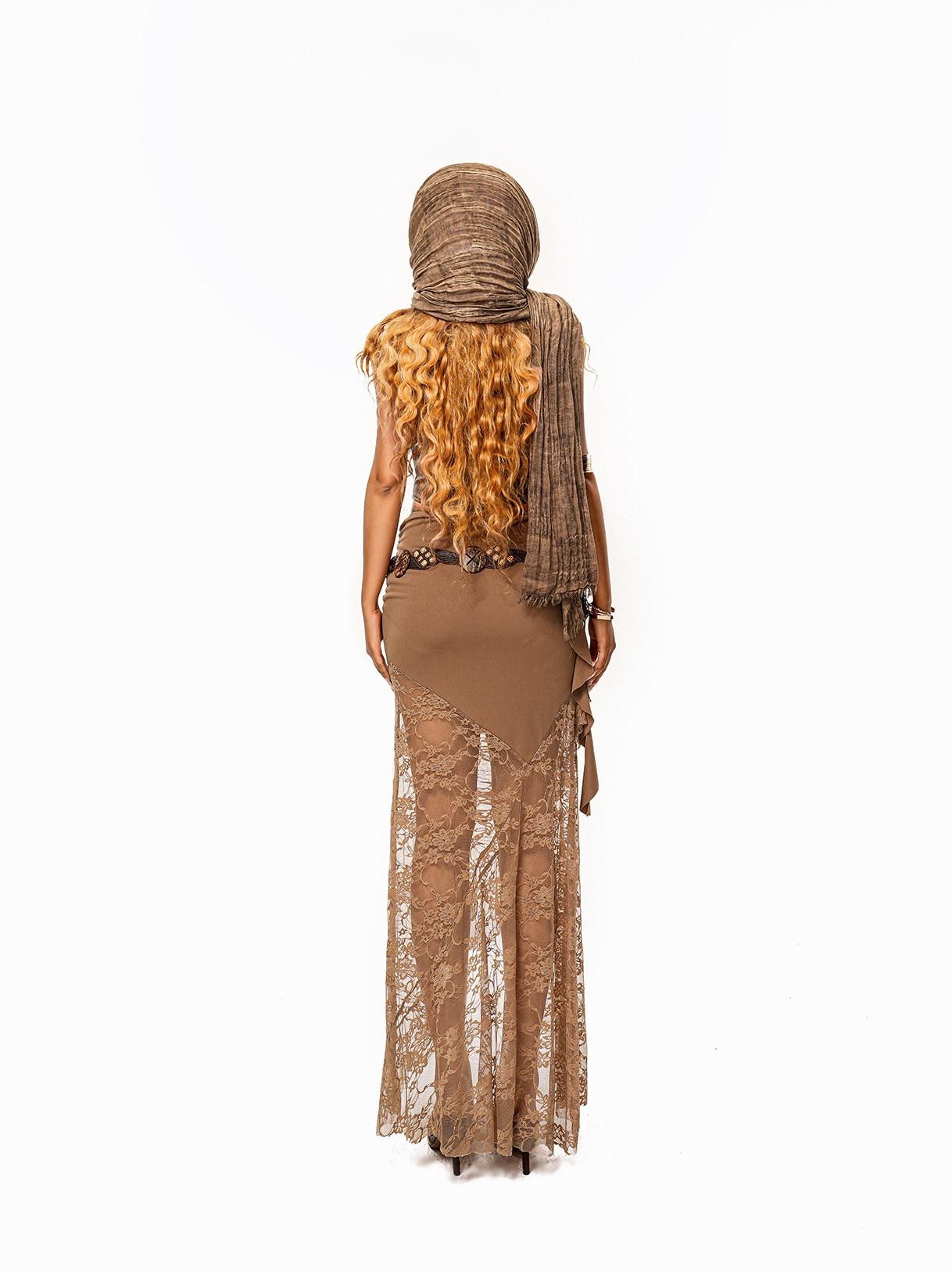 sugartiger Caramel Leopard Braided Rope Vintage Western Y2k Women's Lace Belts