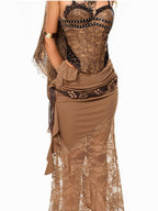 sugartiger Caramel Leopard Braided Rope Vintage Western Y2k Women's Lace Belts