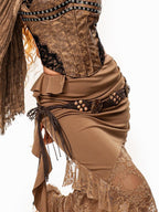 sugartiger Caramel Leopard Braided Rope Vintage Western Y2k Women's Lace Belts