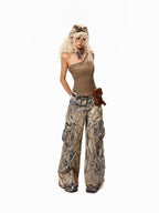 sugartiger Caramel Leopard Distressed Nepali Vintage Women's Hair Accessories