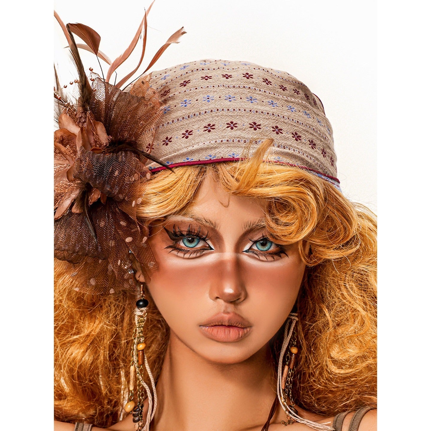 sugartiger_Caramel_Leopard_Ethnic_Floral_Triangle_Women's_Cotton_Linen_Headdresses_1044210568967_MISSTT