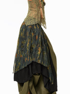 sugartiger Caramel Leopard Floral Cluster Print Hippie Layered Apron Women's Belts