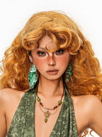 sugartiger Caramel Leopard Green Butterfly Bohemian Ethnic Collarbone Women's Pendants