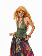 sugartiger Caramel Leopard Green Butterfly Bohemian Ethnic Collarbone Women's Pendants