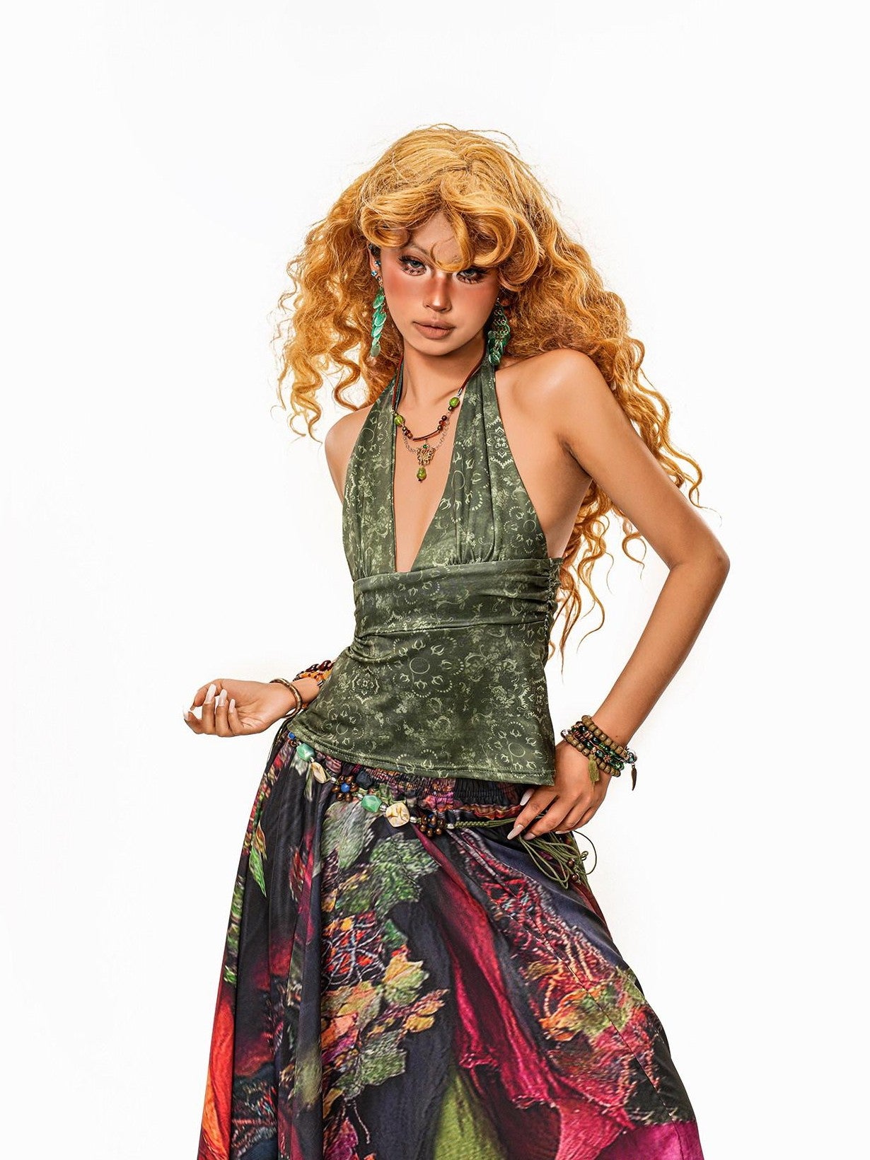 sugartiger Caramel Leopard Green Butterfly Bohemian Ethnic Collarbone Women's Pendants
