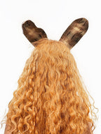 sugartiger Caramel Leopard Handmade Bunny Ears Vintage Shapeable Y2k Women's Headdresses