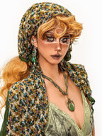 sugartiger Caramel Leopard Handwoven Oil Painting Vintage Women's Ceramic Necklaces