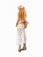 sugartiger Caramel Leopard Knitted 3d Rose Irregular Cutout Y2k Women's Belts