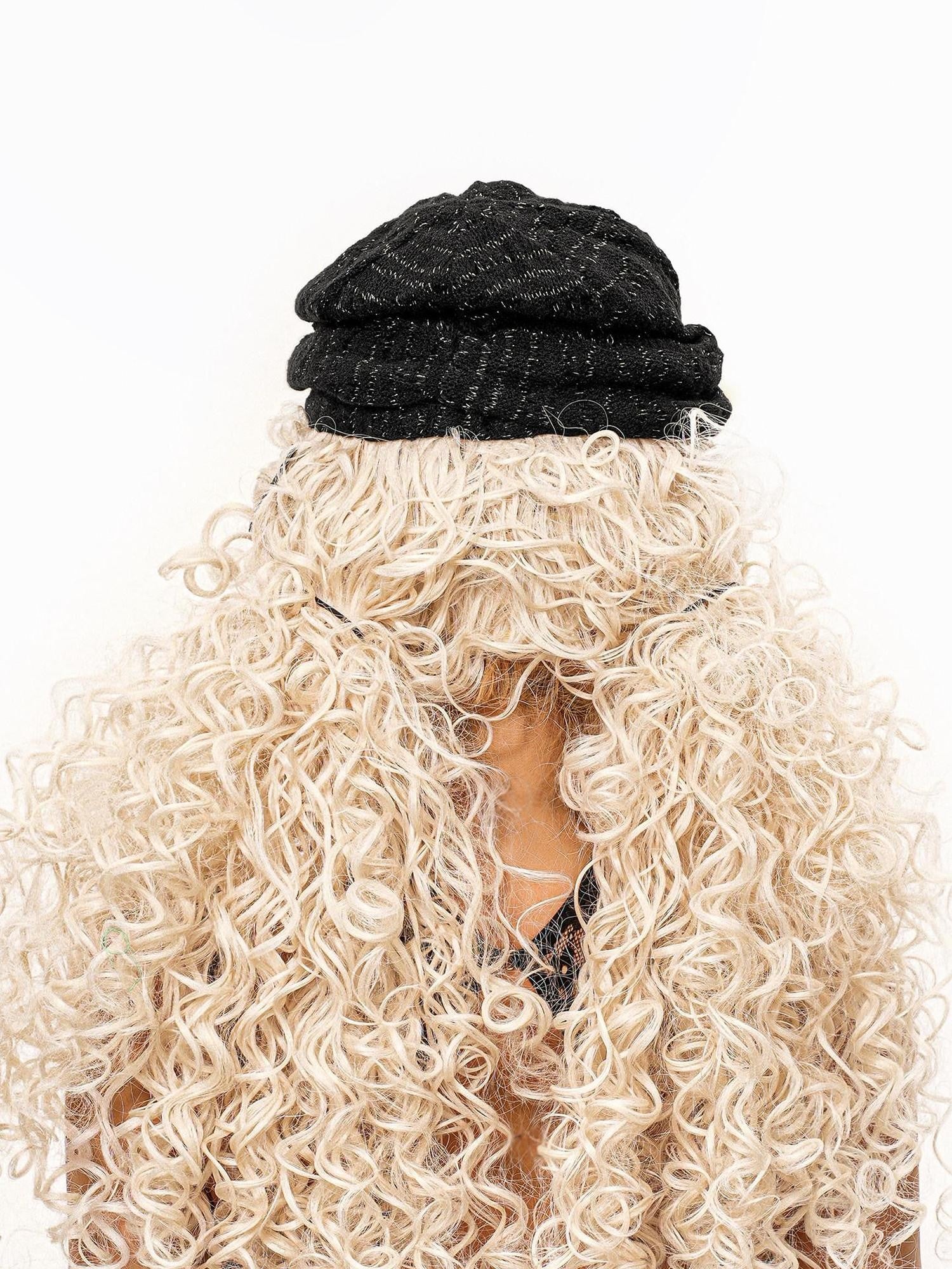 sugartiger Caramel Leopard Knitted Vintage Stacked Curved Brim Women's Berets