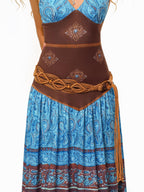 sugartiger Caramel Leopard Northwest Ethnic Handmade Crochet Woven Vintage Women's Belts