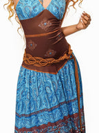 sugartiger Caramel Leopard Northwest Ethnic Handmade Crochet Woven Vintage Women's Belts