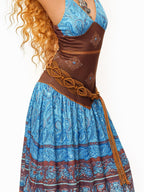 sugartiger Caramel Leopard Northwest Ethnic Handmade Crochet Woven Vintage Women's Belts