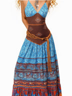 sugartiger Caramel Leopard Northwest Ethnic Handmade Crochet Woven Vintage Women's Belts