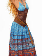 sugartiger Caramel Leopard Northwest Ethnic Handmade Crochet Woven Vintage Women's Belts