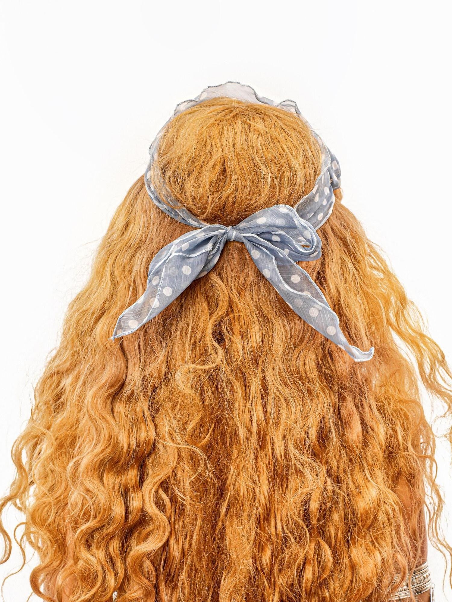 sugartiger Caramel Leopard Polka Dot Retro Women's Lightweight Square Scarf Hair Accessories