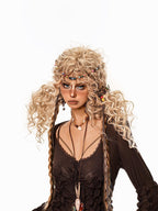 sugartiger Caramel Leopard Print Beaded Bohemian Forehead Chain Women's Headdresses