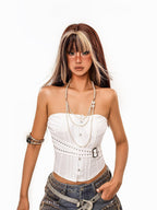 sugartiger Caramel Leopard Print Vintage Ethnic Wrap Women's Silver Bracelets