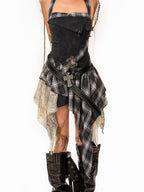 sugartiger Caramel Leopard Punk Studded Rhinestone Cross Vintage Women's Belts