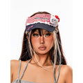 sugartiger_Caramel_Leopard_Red_Plaid_Cat_Patch_Open_Top_Cutout_Wide_Brim_Women's_Sun_Hats_1064433314109_MISSTT