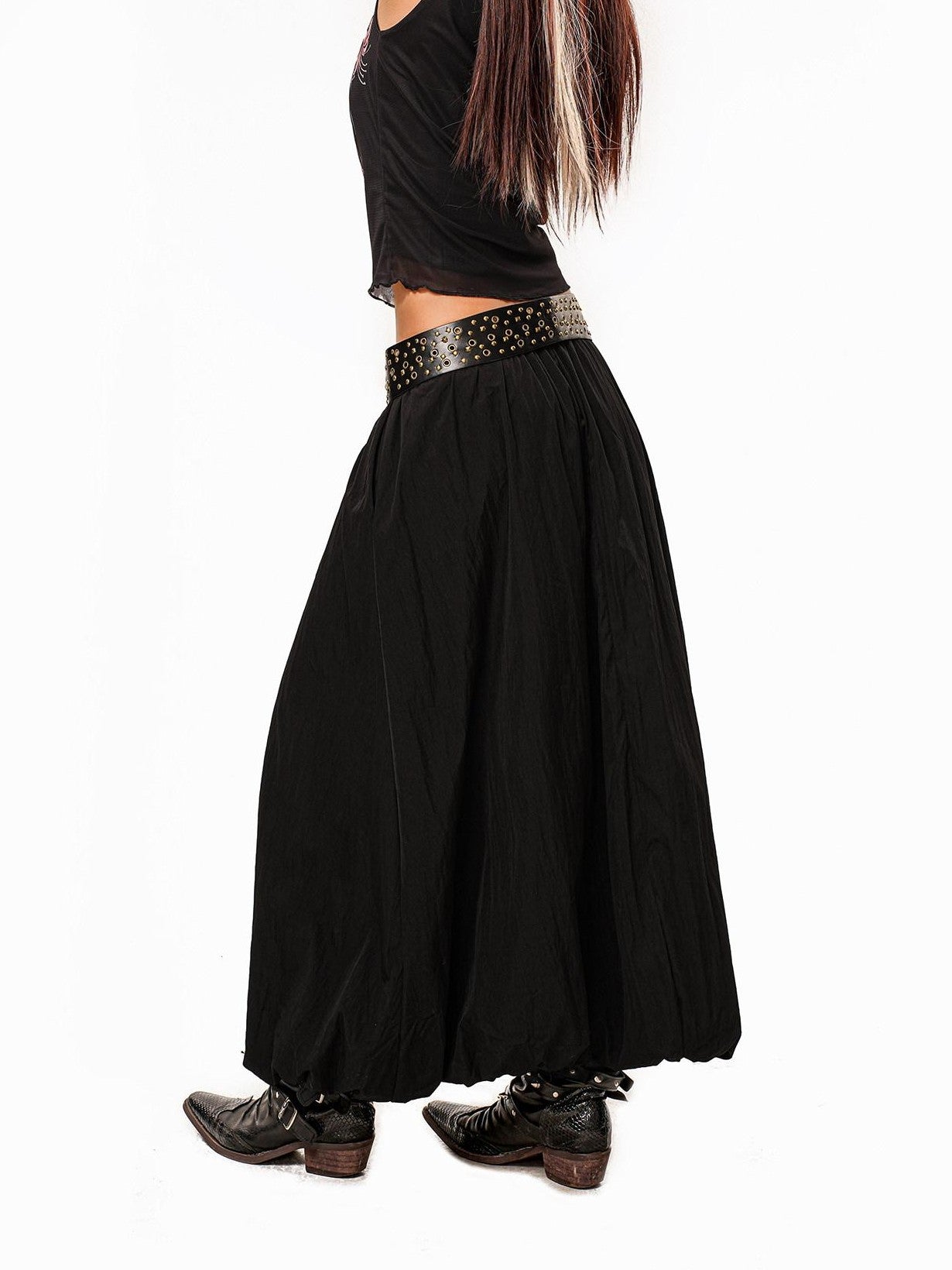 sugartiger Caramel Leopard Spliced Studded Western Punk Women's Wide Waist Cincher Belts