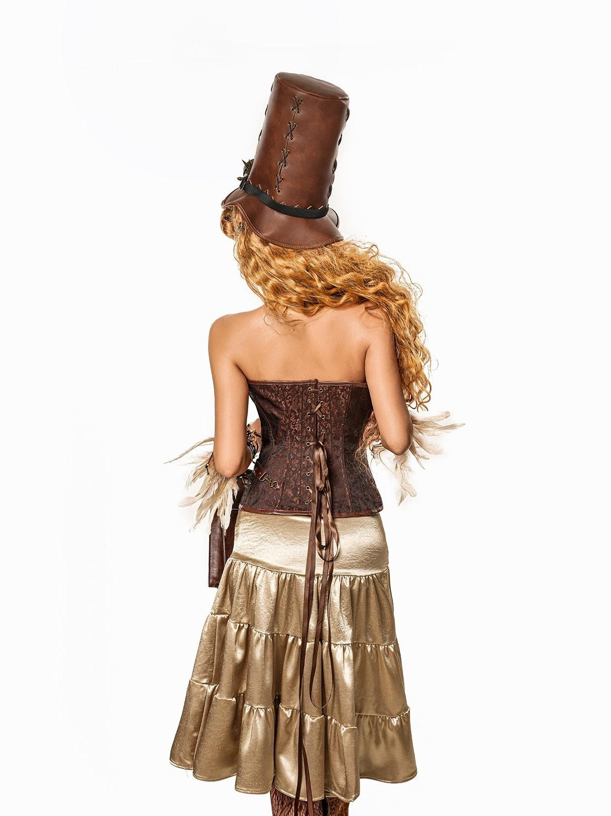 sugartiger Caramel Leopard Steampunk Goggles Knight Top Hat Women's Leather Hats