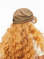 sugartiger Caramel Leopard Studded Patchwork Vintage Octagonal Women's Berets
