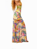 sugartiger Caramel Leopard Sunflower Chain Vintage Women's Metal Glossy Belts
