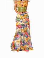 sugartiger Caramel Leopard Sunflower Chain Vintage Women's Metal Glossy Belts