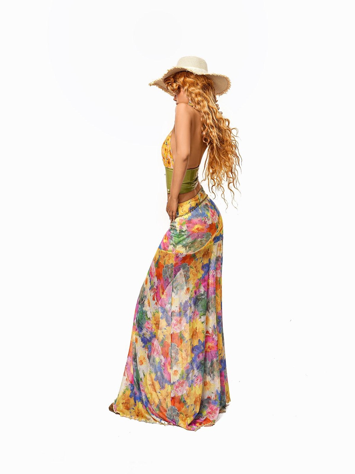 sugartiger Caramel Leopard Tassel Handwoven Wide Brim Women's Raffia Straw Sun Hats