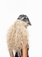 sugartiger Caramel Leopard Tie Dye Distressed Visor Women's Denim Berets