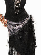 sugartiger Caramel Leopard Vintage Crescent Waist Chain Y2k Women's Glossy Metal Belts