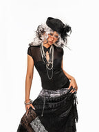 sugartiger Caramel Leopard Vintage Crescent Waist Chain Y2k Women's Glossy Metal Belts
