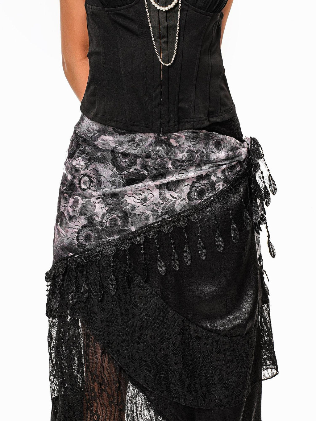 sugartiger Caramel Leopard Vintage Floral Tassel Triangle Tie Women's Clothing Accessories