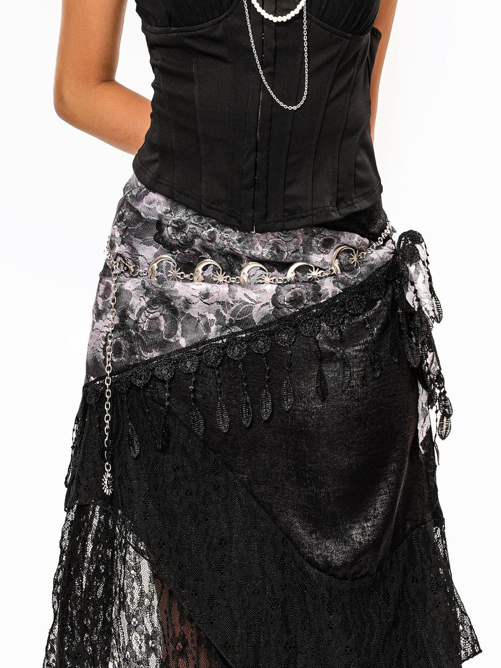 sugartiger Caramel Leopard Vintage Floral Tassel Triangle Tie Women's Clothing Accessories