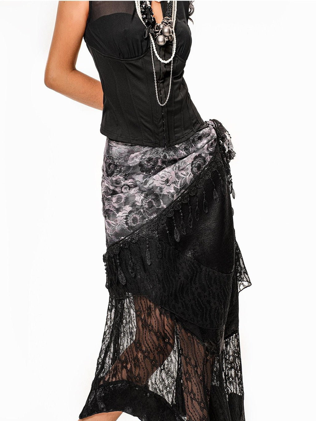 sugartiger Caramel Leopard Vintage Floral Tassel Triangle Tie Women's Clothing Accessories