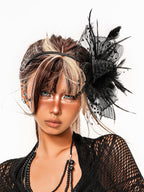 sugartiger Caramel Leopard Vintage Gothic Handmade Women's Feather Headdresses