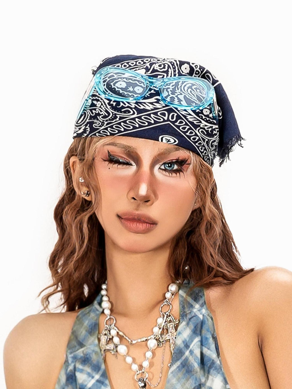 sugartiger Caramel Leopard Vintage Paisley Floral Print Korean Style Women's Headdresses
