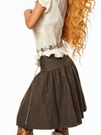 sugartiger Caramel Leopard Vintage Silver Shell Chain Women's Metal Belts