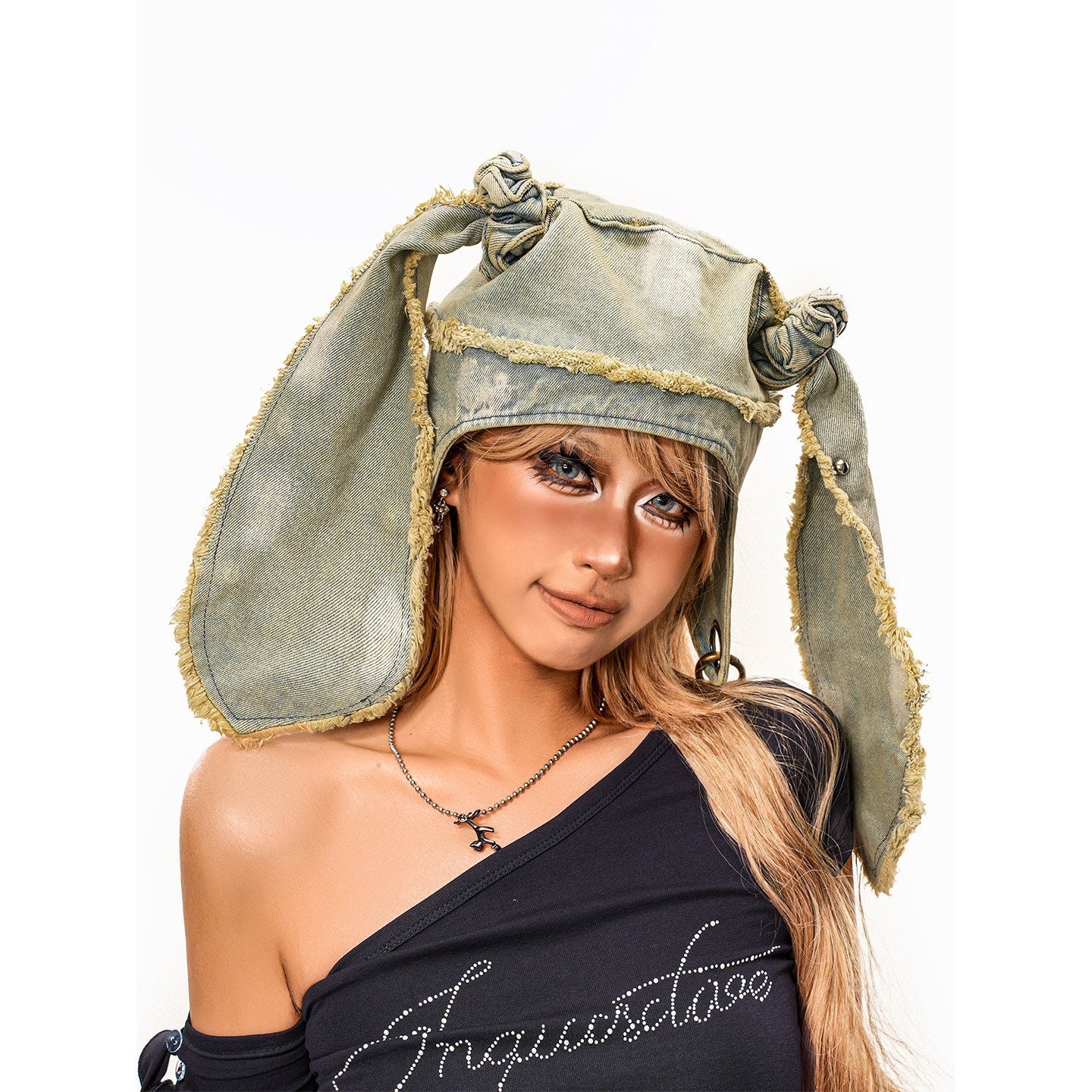 sugartiger_Caramel_Leopard_Washed_Distressed_Rabbit_Ear_Vintage_Women's_Denim_Hats_1038127850777_MISSTT