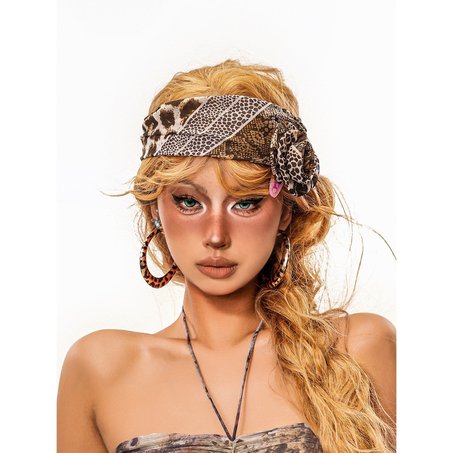 sugartiger_Caramel_Vintage_Western_Leopard_Print_Square_Scarf_Women's_Silk_Hair_Accessories_1061513925958_MISSTT