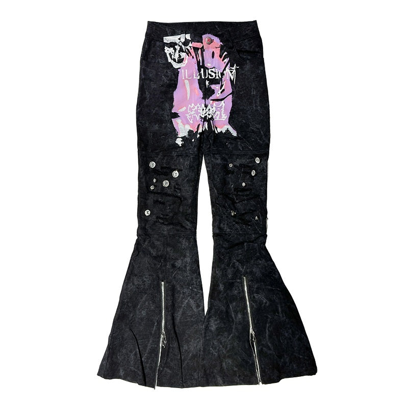 triSEGG_Butterfly_Print_Distressed_Slim_Fit_Women's_Denim_Flare_Jeans_960893708952_MISSTT