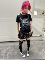 triSEGG Satin Webbing Print Crocodile Print Women's Cotton Short Sleeve T-shirts
