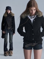 wear_And_tear_Faux_Fur_Collar_Asymmetric_Cable_Knit_Wool_Blend_Zip_Women's_Cardigans_1080568311198_MISSTT