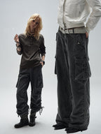 wear_And_tear_Punk_Distressed_Drawstring_Ruched_Studded_Multi_Pocket_Women's_Cotton_Wide-leg_Pants_959399968961_MISSTT