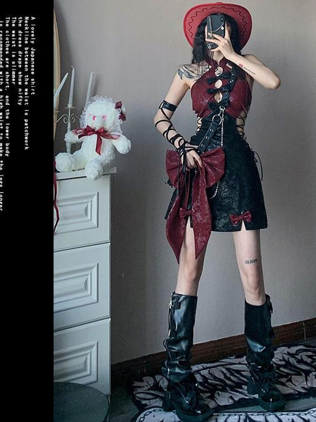 wsw Backless Halter New Chinese Style Women's Slip Mini Dresses