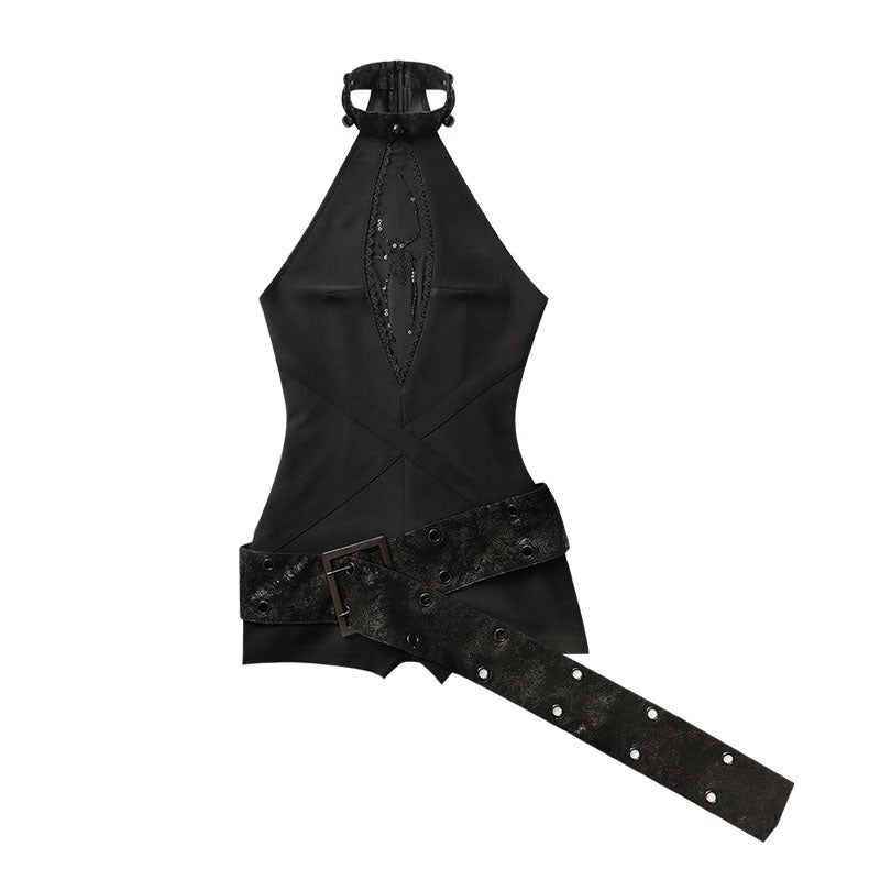 wsw_Rhinestone_Dark_Style_Bodycon_Women's_Polyester_Short_Trousers_914159766593_MISSTT